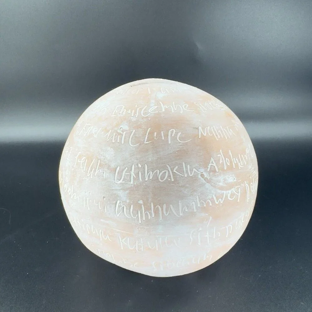 Bangladesh by Corr the jute‎ works Peace Coin Piggy Bank Whitewash Ceramic Round